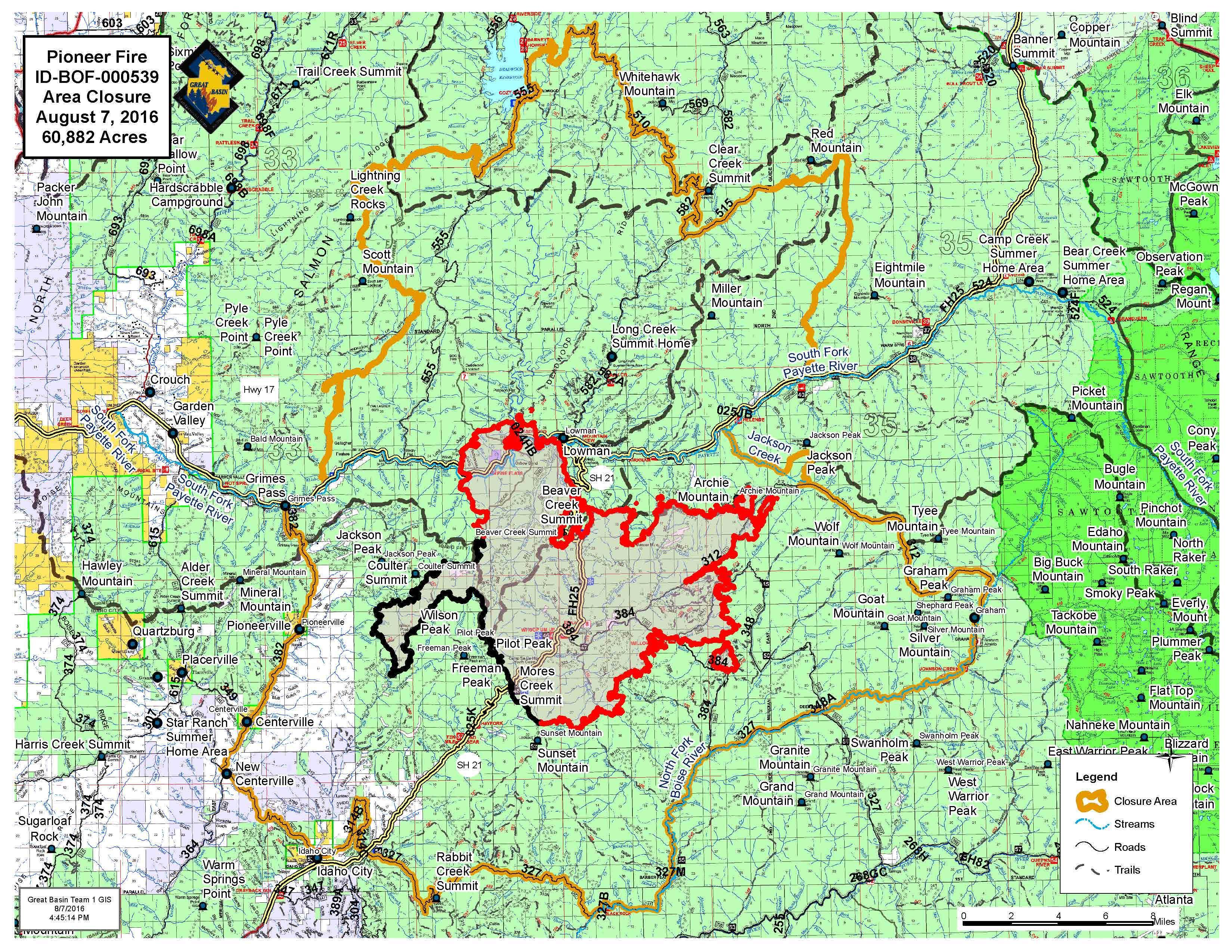 Pioneer Fire Grows to over 60,000 Acres Burned | KBOI-AM3298 x 2550